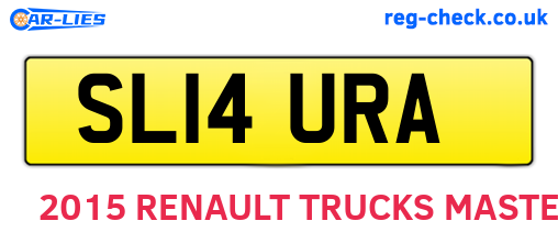 SL14URA are the vehicle registration plates.