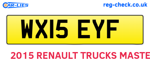 WX15EYF are the vehicle registration plates.