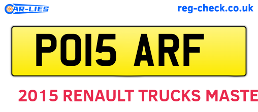 PO15ARF are the vehicle registration plates.