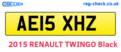 AE15XHZ are the vehicle registration plates.