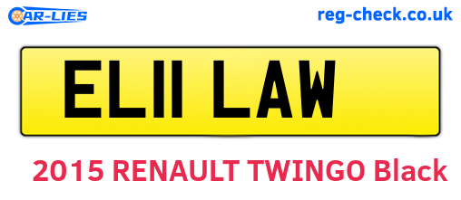 EL11LAW are the vehicle registration plates.