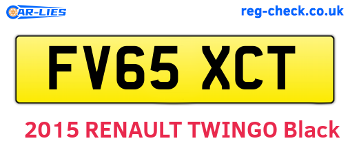 FV65XCT are the vehicle registration plates.