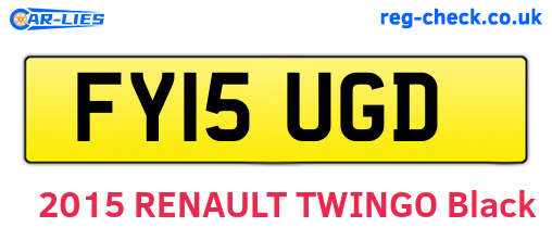 FY15UGD are the vehicle registration plates.