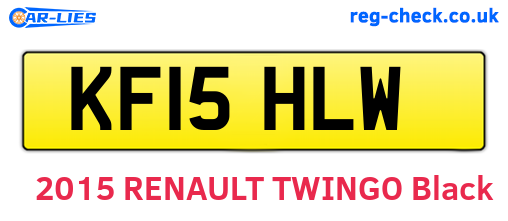 KF15HLW are the vehicle registration plates.