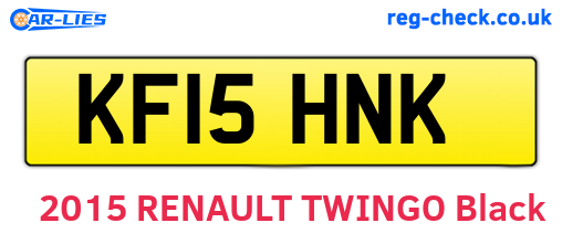 KF15HNK are the vehicle registration plates.