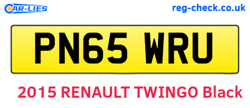 PN65WRU are the vehicle registration plates.