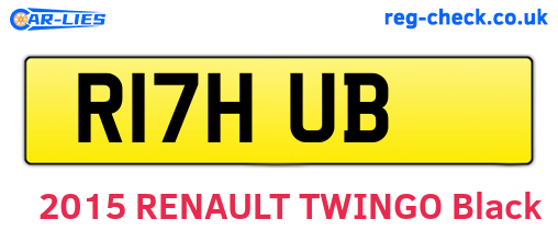 R17HUB are the vehicle registration plates.