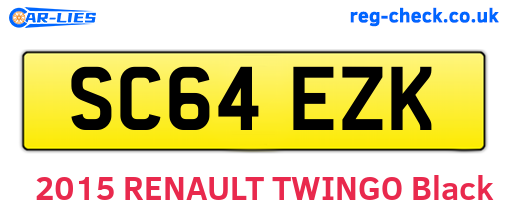 SC64EZK are the vehicle registration plates.