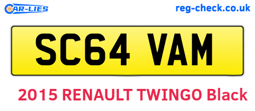 SC64VAM are the vehicle registration plates.