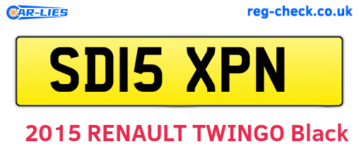SD15XPN are the vehicle registration plates.