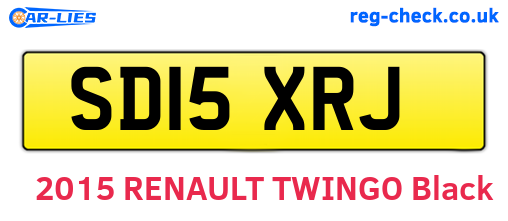 SD15XRJ are the vehicle registration plates.