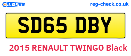 SD65DBY are the vehicle registration plates.