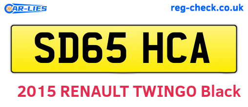 SD65HCA are the vehicle registration plates.