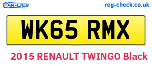 WK65RMX are the vehicle registration plates.