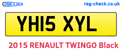 YH15XYL are the vehicle registration plates.