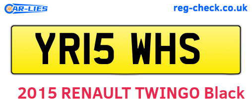 YR15WHS are the vehicle registration plates.