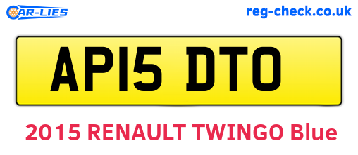 AP15DTO are the vehicle registration plates.
