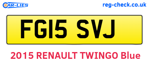FG15SVJ are the vehicle registration plates.