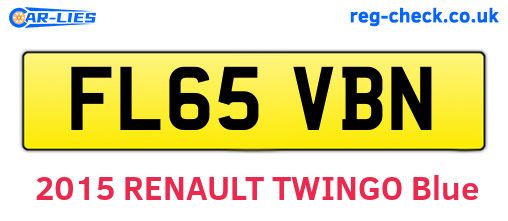 FL65VBN are the vehicle registration plates.