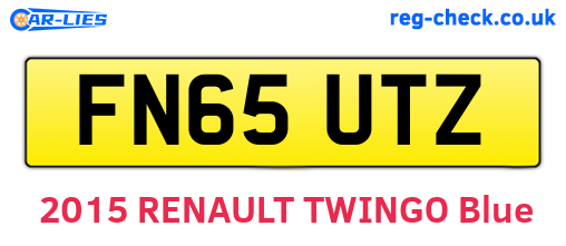 FN65UTZ are the vehicle registration plates.
