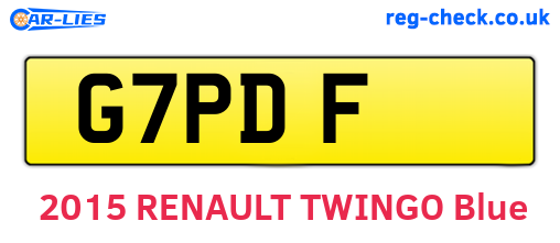 G7PDF are the vehicle registration plates.