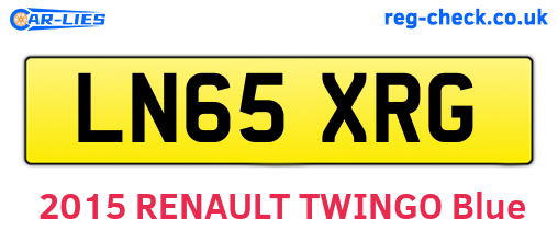 LN65XRG are the vehicle registration plates.