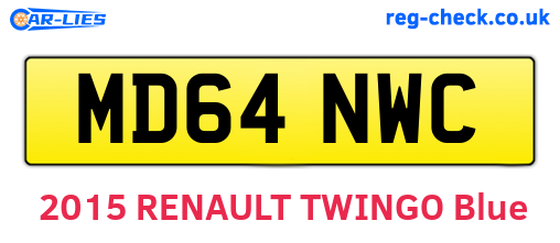 MD64NWC are the vehicle registration plates.