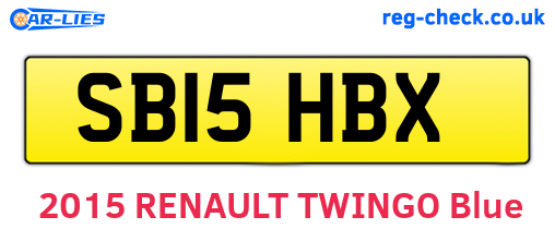 SB15HBX are the vehicle registration plates.