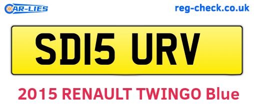 SD15URV are the vehicle registration plates.