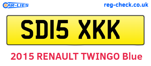 SD15XKK are the vehicle registration plates.