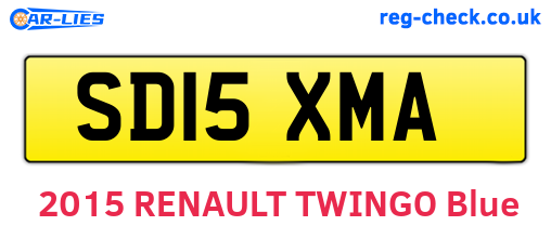 SD15XMA are the vehicle registration plates.