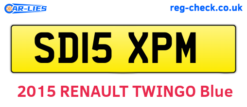 SD15XPM are the vehicle registration plates.