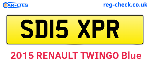 SD15XPR are the vehicle registration plates.