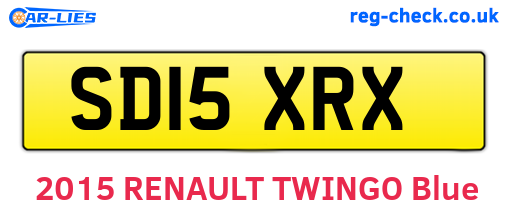 SD15XRX are the vehicle registration plates.