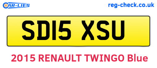 SD15XSU are the vehicle registration plates.