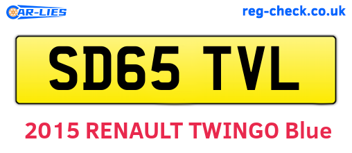 SD65TVL are the vehicle registration plates.