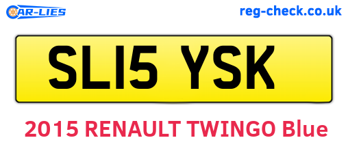 SL15YSK are the vehicle registration plates.
