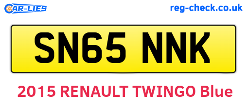 SN65NNK are the vehicle registration plates.