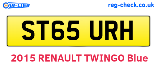 ST65URH are the vehicle registration plates.