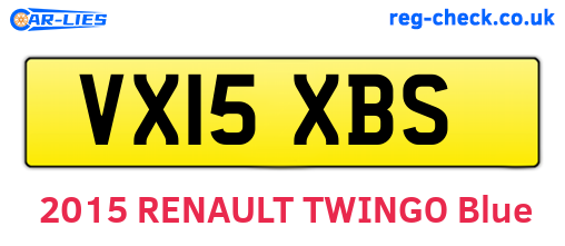 VX15XBS are the vehicle registration plates.