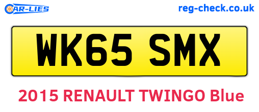WK65SMX are the vehicle registration plates.