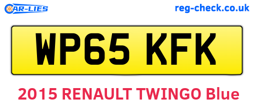 WP65KFK are the vehicle registration plates.