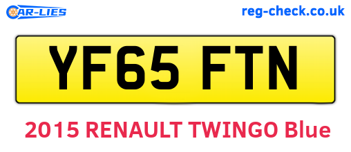 YF65FTN are the vehicle registration plates.