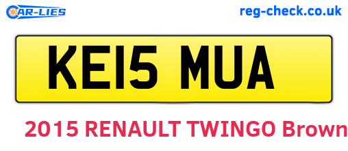 KE15MUA are the vehicle registration plates.