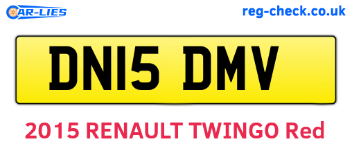 DN15DMV are the vehicle registration plates.