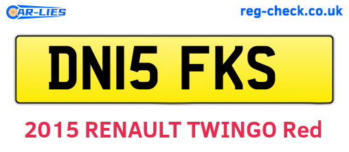DN15FKS are the vehicle registration plates.