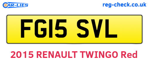 FG15SVL are the vehicle registration plates.