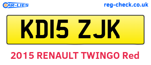 KD15ZJK are the vehicle registration plates.