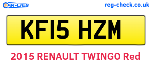 KF15HZM are the vehicle registration plates.