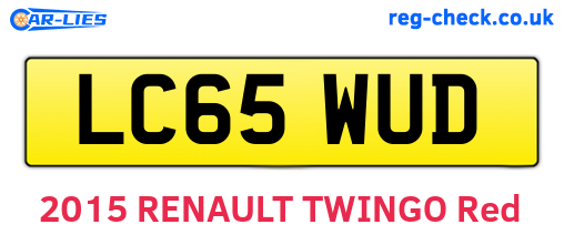 LC65WUD are the vehicle registration plates.